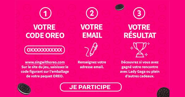 www.singwithoreo.com - Grand Jeu Oreo Lady Gaga