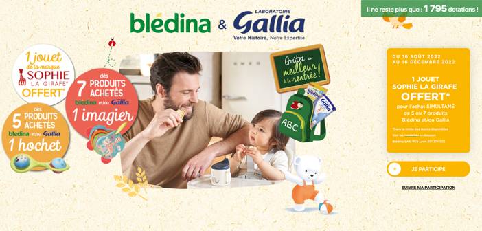 www.monjouetsophie.bledina.com - Offre Blédina Mon jouet Sophie