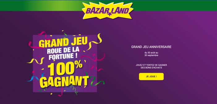 www.anniversairebazarland.fr Jeu Bazarland Anniversaire