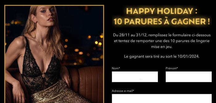 Jeu Concours Aubade Happy Holiday www.aubade.fr